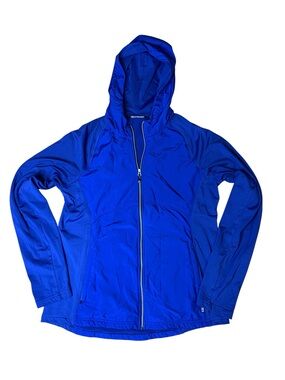 Cutter & Buck Full Zip Hoodie Jacket Blue Size L Recycled Fleece Athletic